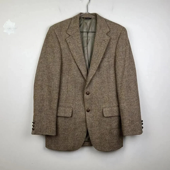 Classic Houndstooth Blazer Harris Tweed - Picture 1 of 7